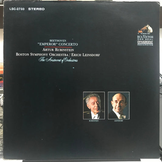 Ludwig van Beethoven / Arthur Rubinstein, Erich Leinsdorf Conducts Boston Symphony Orchestra : "Emperor" Concerto (LP, Album)