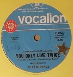 Billy Strange : You Only Live Twice (7", Single)