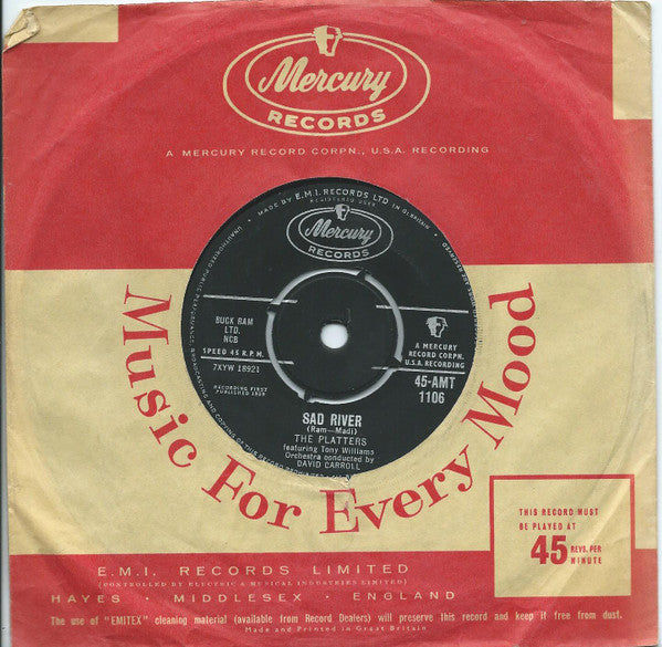 The Platters : Red Sails In The Sunset (7", Single)