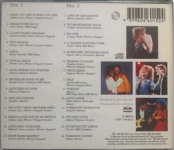 Tina Turner : Tina Live In Europe (2xCD, Album, RE)