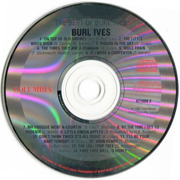Burl Ives : The Best Of Burl Ives (CD, Comp, RE)