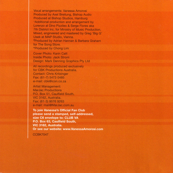 Vanessa Amorosi : Turn To Me (CD, Comp, Enh)