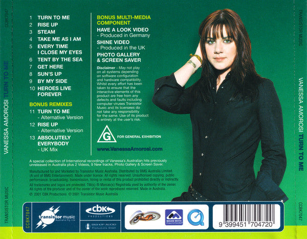 Vanessa Amorosi : Turn To Me (CD, Comp, Enh)