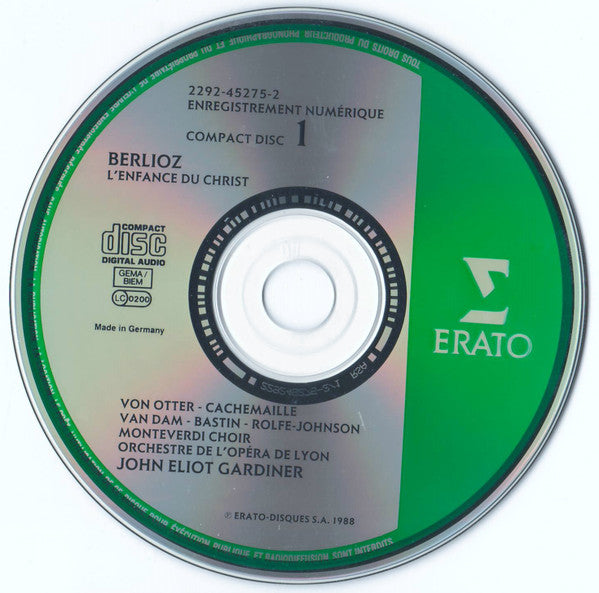 Berlioz*, Von Otter*, Cachemaille*, Van Dam*, Bastin*, Rolfe-Johnson*, Monteverdi Choir*, Orchestre De L'Opéra De Lyon, John Eliot Gardiner : L'Enfance Du Christ (2xCD, Album)