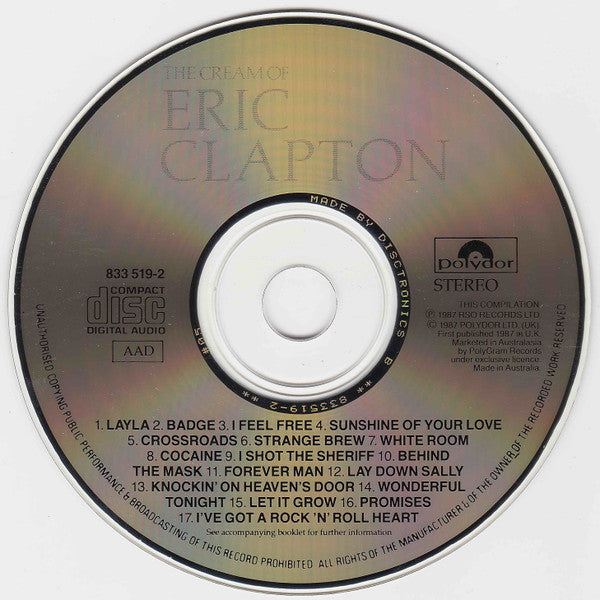 Buy Eric Clapton : The Cream Of Eric Clapton (CD, Comp) Online for