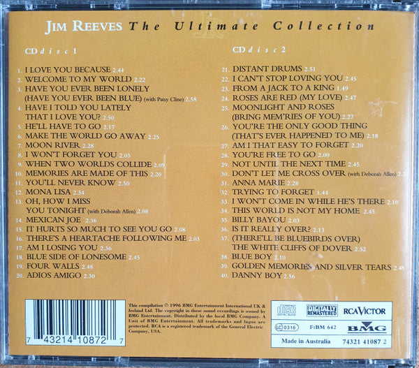 Jim Reeves : The Ultimate Collection (2xCD, Comp, RM)