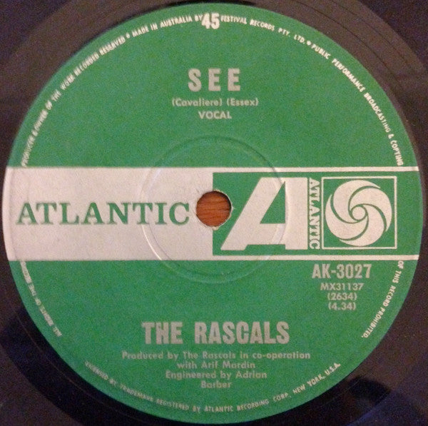 The Rascals : See (7", Single)
