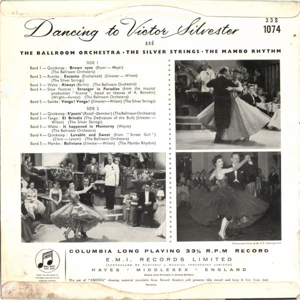 Victor Silvester : Dancing To Victor Silvester Number Five (10", Mono, RP)