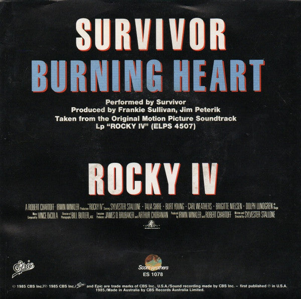 Survivor : Burning Heart (7")