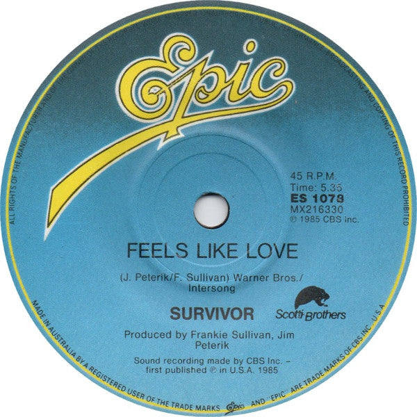 Survivor : Burning Heart (7")