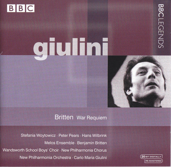 Carlo Maria Giulini, New Philharmonia Orchestra, Benjamin Britten : War Requiem (CD, Album, RM)