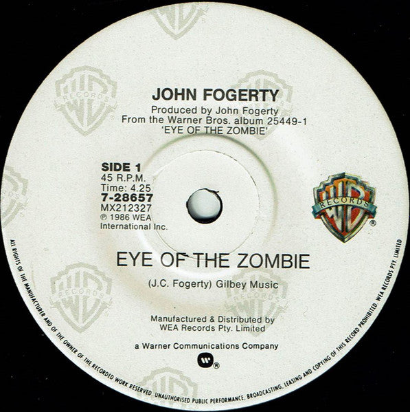John Fogerty : Eye Of The Zombie (7", Single)