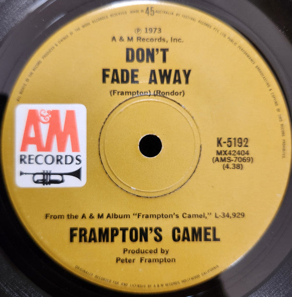 Frampton's Camel : All Night Long / Don't Fade Away (7", Single)