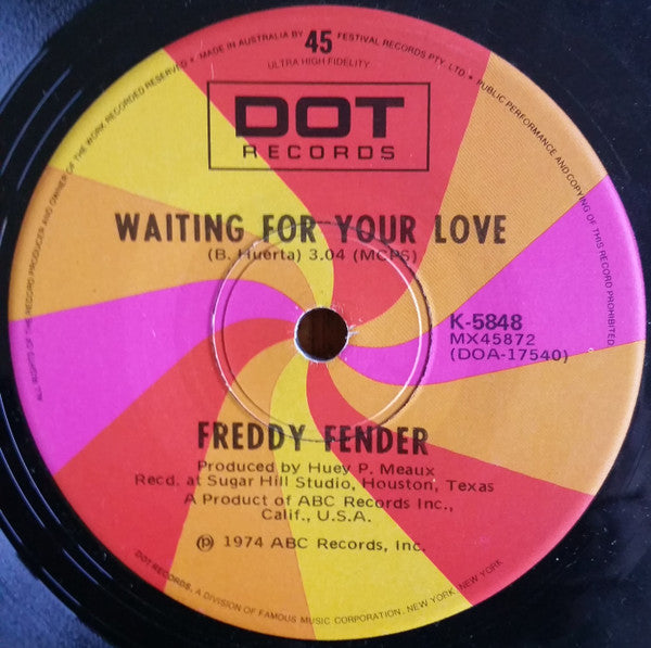 Freddy Fender (2) : Before The Next Teardrop Falls (7", Single)