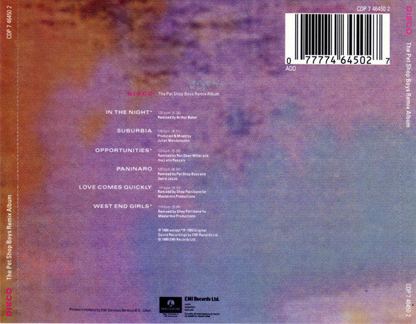 Pet Shop Boys : Disco (CD, Comp)