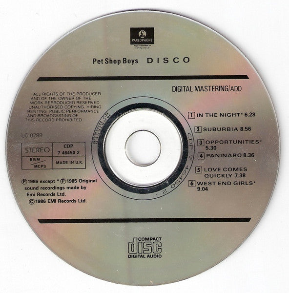Pet Shop Boys : Disco (CD, Comp)