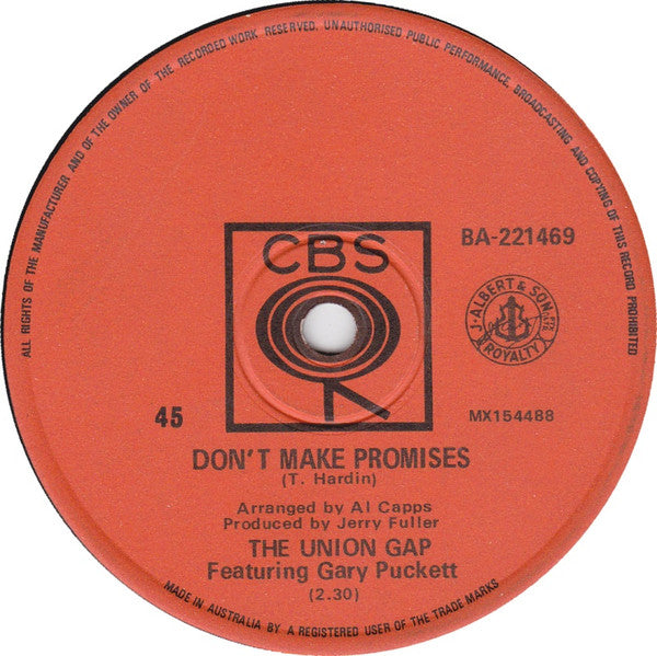 Gary Puckett & The Union Gap : Woman, Woman (7", Single)