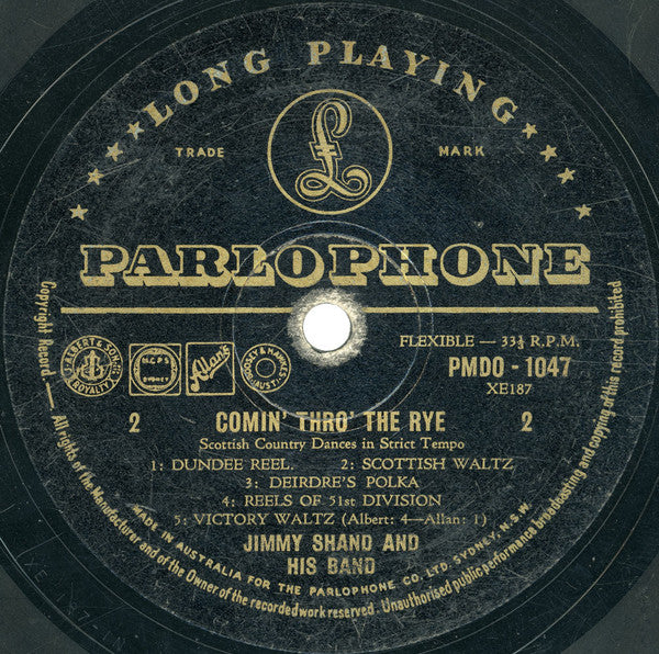 Jimmy Shand And His Band : Comin' Thro' The Rye (10")