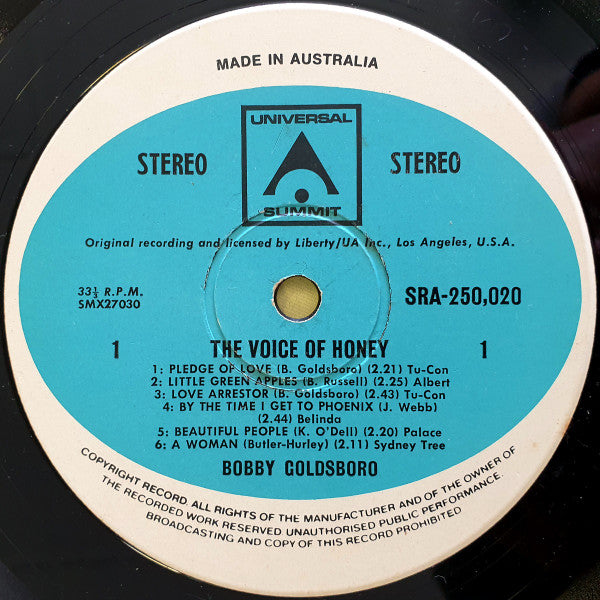 Bobby Goldsboro : The Voice Of Honey (LP, Comp)