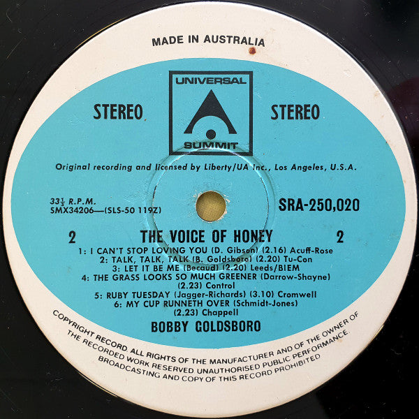 Bobby Goldsboro : The Voice Of Honey (LP, Comp)
