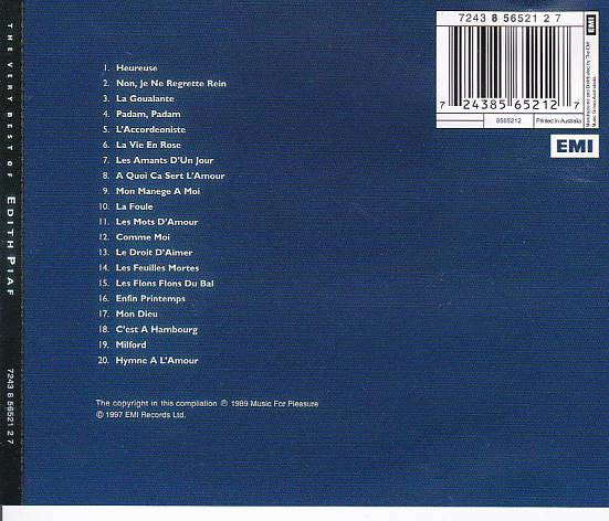 Edith Piaf : The Very Best of Edith Piaf (CD, Comp, RE)