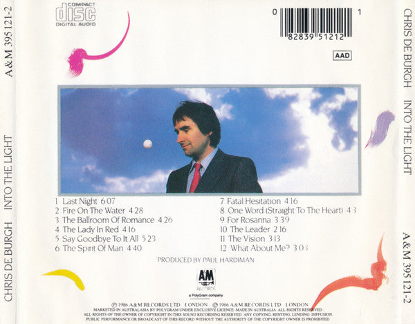 Chris de Burgh : Into The Light (CD, Album, RE)
