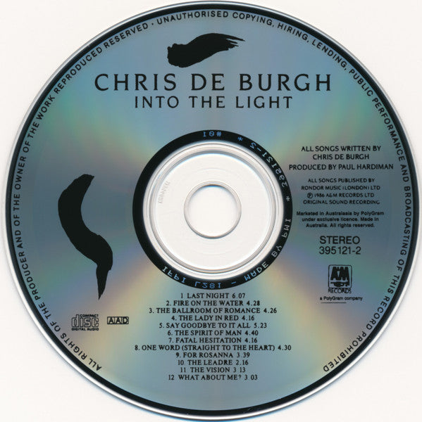 Chris de Burgh : Into The Light (CD, Album, RE)