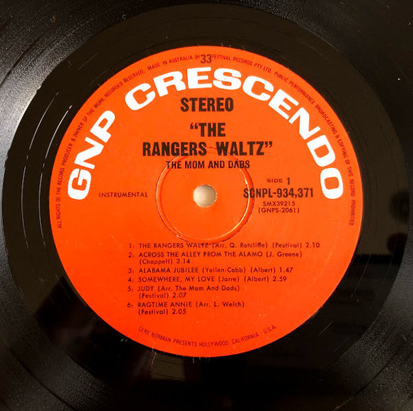 The Mom And Dads : The Rangers Waltz (LP, Album)
