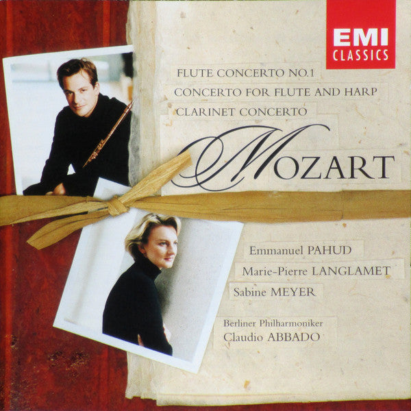 Mozart* - Emmanuel Pahud, Marie-Pierre Langlamet, Sabine Meyer, Berliner Philharmoniker, Claudio Abbado : Flute Concerto No. 1 / Concerto For Flute And Harp / Clarinet Concerto (CD)