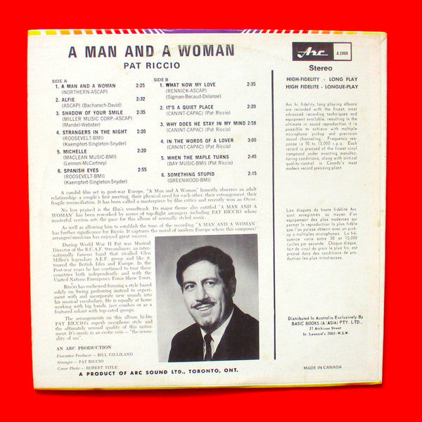 Pat Riccio : A Man And A Woman (LP)