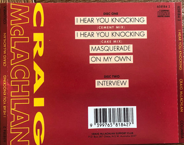 Craig McLachlan : I Hear You Knocking (2xCD, Single, Promo)