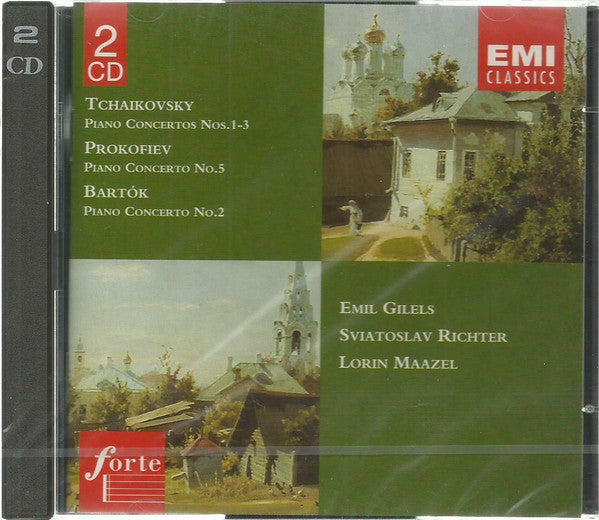 Pyotr Ilyich Tchaikovsky, Sergei Prokofiev, Béla Bartók, Emil Gilels, Sviatoslav Richter, Lorin Maazel : Piano Concertos (2xCD, Comp, RM)