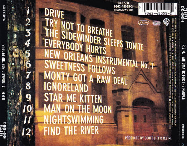 R.E.M. : Automatic For The People (CD, Album, Club, Yel)