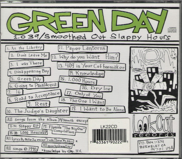 Green Day : 1,039/Smoothed Out Slappy Hours  (CD, Comp, RE, Ame)