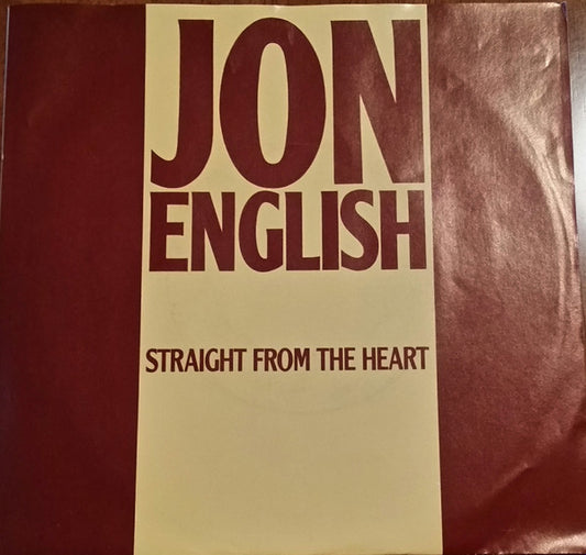 Jon English (3) : Straight From The Heart (7", Single)