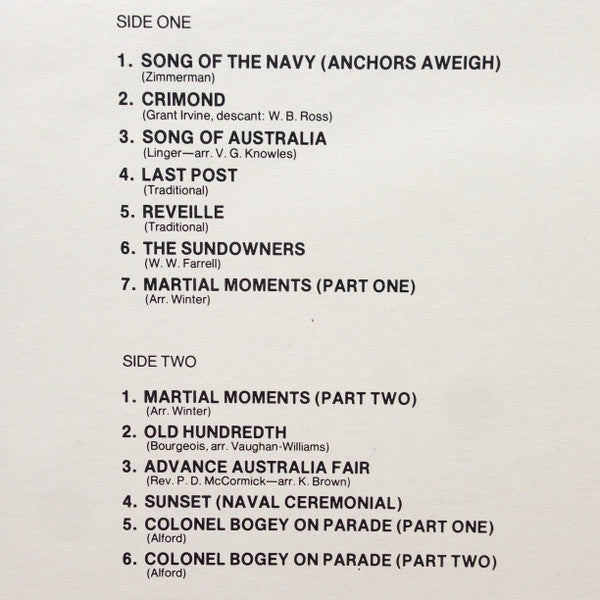 The Royal Australian Navy Band : Lest We Forget (LP, Album)