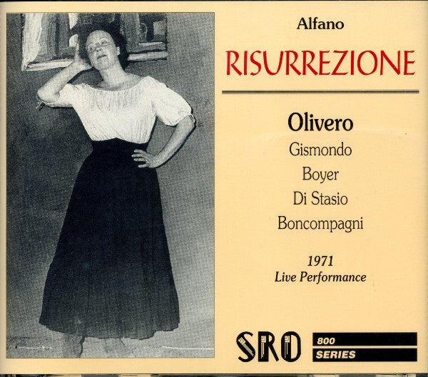 Franco Alfano - Magda Olivero, Giuseppe Gismondo, Antonio Boyer, Anna Di Stasio, Elio Boncompagni : Risurrezione (2xCD, RE, RM)