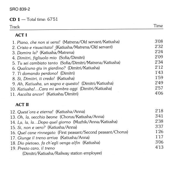 Franco Alfano - Magda Olivero, Giuseppe Gismondo, Antonio Boyer, Anna Di Stasio, Elio Boncompagni : Risurrezione (2xCD, RE, RM)