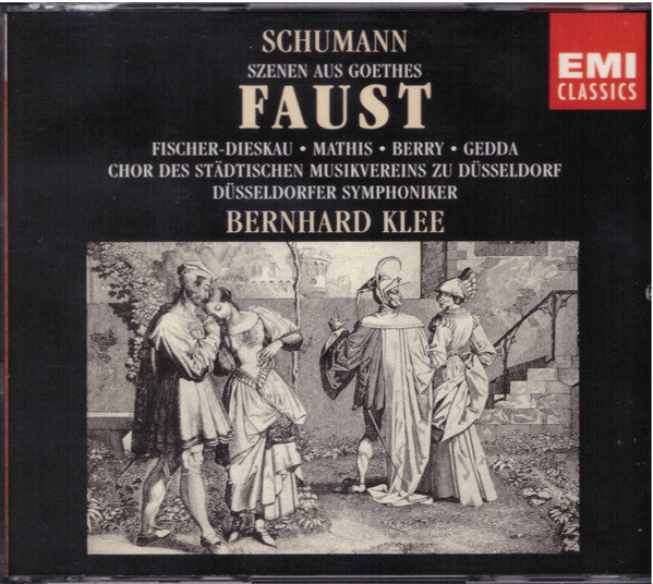 Robert Schumann : Dietrich Fischer-Dieskau, Edith Mathis, Walter Berry, Nicolai Gedda, Chor Des Städtischen Musikvereins Zu Düsseldorf e.V., Düsseldorfer Symphoniker, Bernhard Klee : Szenen Aus Goethes "Faust" (2xCD, Album, RE)