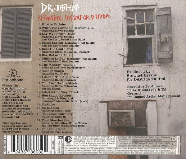 Dr. John : N'awlinz: Dis Dat Or D'udda (CD, Album)