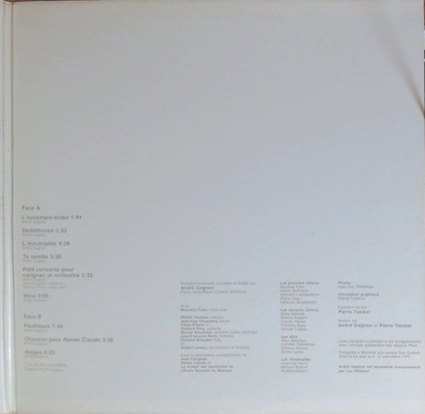 André Gagnon : Neiges (LP, Album, Gat)
