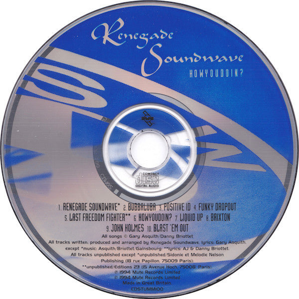 Renegade Soundwave : Howyoudoin? (CD, Album)
