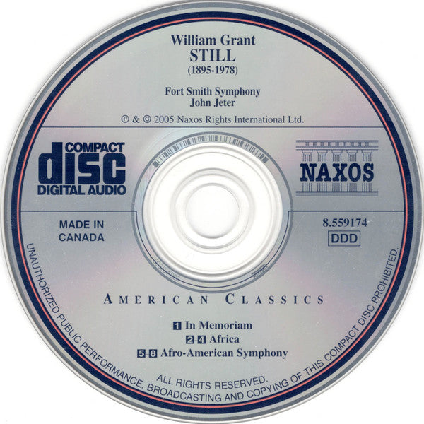 William Grant Still - Fort Smith Symphony, John Jeter : Afro-American Symphony • In Memoriam • Africa (Symphonic Poem) (CD)