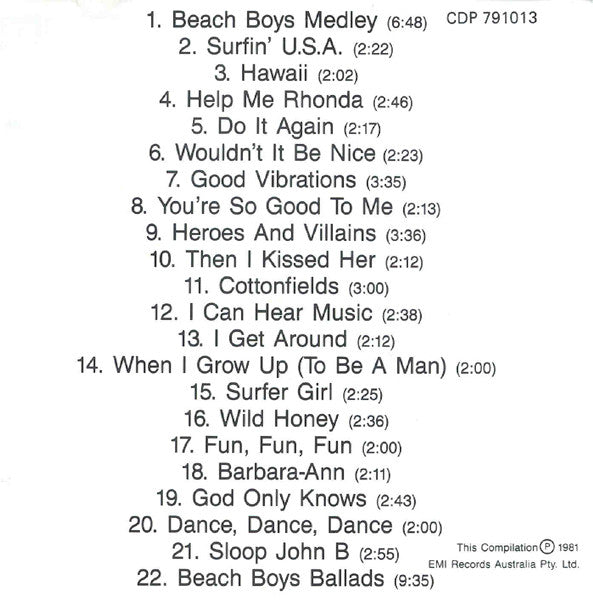 The Beach Boys : Greatest Hits (CD, Comp, RE, RM)