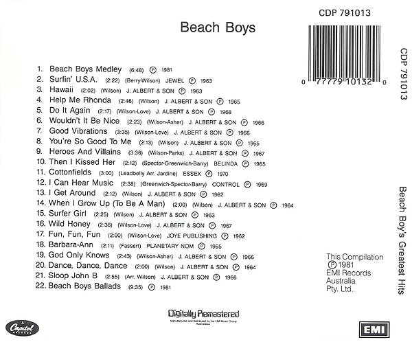 The Beach Boys : Greatest Hits (CD, Comp, RE, RM)