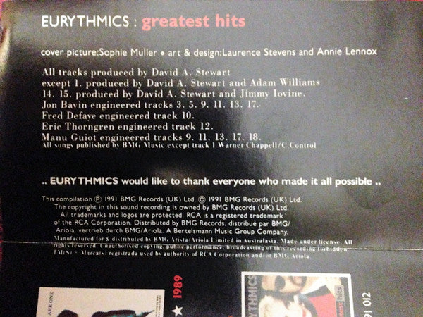 Eurythmics : Greatest Hits (Cass, Comp)