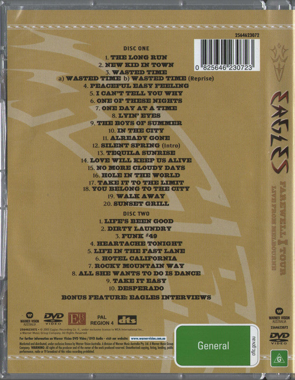 Eagles : Farewell 1 Tour - Live From Melbourne (2xDVD-V, PAL, Sli)
