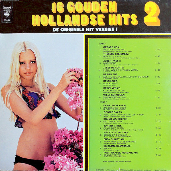 Various : 16 Gouden Hollandse Hits 2 (LP, Comp)