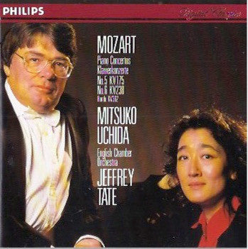 Mozart*, Mitsuko Uchida, English Chamber Orchestra, Jeffrey Tate : Piano Concertos No.5 KV175 / No.6 KV238 / Rondo KV382 (CD, Album)