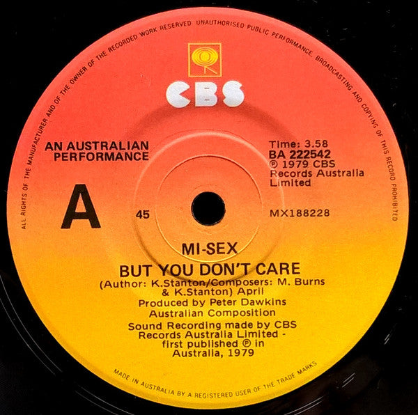 Mi-Sex : But You Don't Care (7")